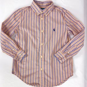 Ralph Lauren Boys Sz 7 Striped Button Down Shirt